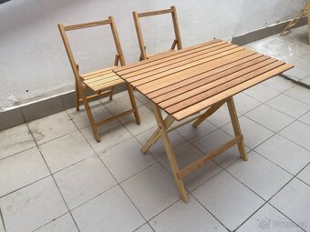 Skládací stolek plus židličky na stylové táboření - 3