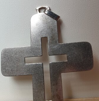 velký stříbrný přívěsek kříž 10g - 3