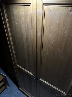 Ikea Leksvik šatní skřín antik Hemnes masiv ODĚRKY - 3