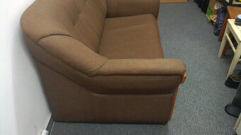 Hnědá rozkládací pohovka - 3