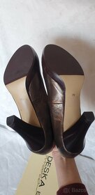 Kožené lodičky Deska, velikost 39 - 3