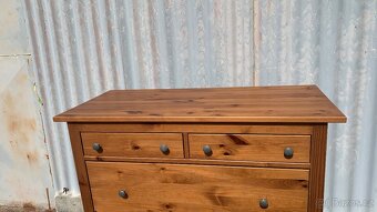 Ikea Hemnes vysoká komoda 6š masiv mořidlo antik Leksvik - 3