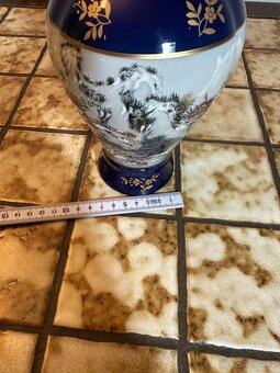 Elegantní dekorační váza "Kobalt a Zlato". - 3