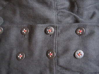 Černý kabát vel. M/38, 55% len a 45% vlna - 3