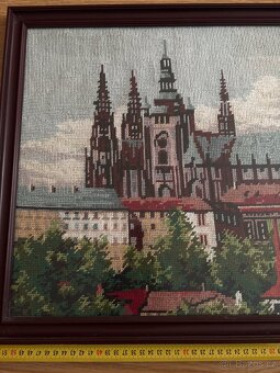 Vyšívaný obraz Pražský hrad 54x44 cm - 3