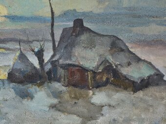 Zimní krajina s chaloupkou - 3