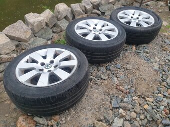 3x Alu R16 ŠKODA, 3x origo poklice - 3