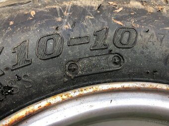 Ráfky zadní 4x110 pneu SUNF 22x10-10 rok staré - 3