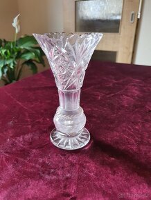 Sada 2 váziček z broušeného skla - 3