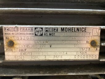 Elektromotor MEZ Mohelnice 0,45kw - 3