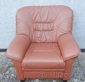 Kožený gauč s 2 křesly - 3