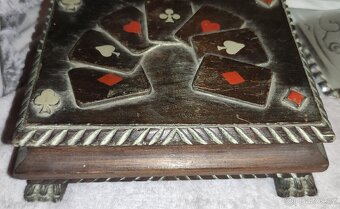 Dřevěná krabička na karty - 3