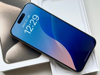 iPhone 15 Pro Max Natural Titanium BATERIE 100% TOP - 3