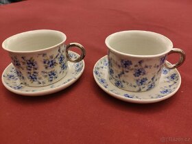 Dva keramické hrnky na kávu - pomněnky - ruční výroba - 3