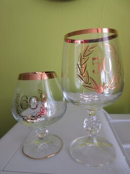 Dárkové sklenky k výročí - 50 a 60 let. - 3