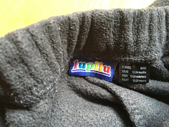 Šedé fleecové tepláky s modrým pruhem Lupilu - 3