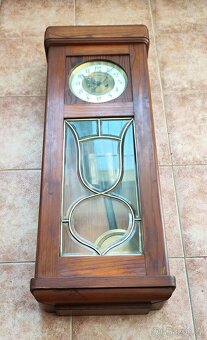 krásné zdobené secesní dvouzávažové hodiny - 3