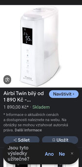 Výkonný,nepoužívaný ultrazvuk.zvlhčovač vzduchu AIRBY TWIN - 3