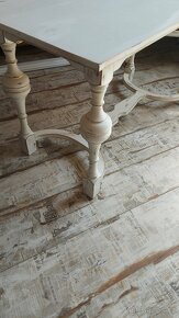 Starý dřevěný konferenční stolek Provence styl - 3
