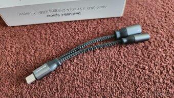USB C rozdvojka na Jack 3,5 a USB C samice - 3