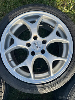 Alu disky 4 kusy 17" rozteč 5x112 + pneu pěkné - 3