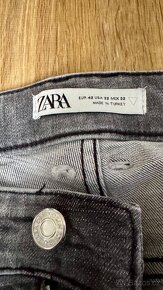 Pánské šedivé slim fit jeany Zara vel.42 - 3