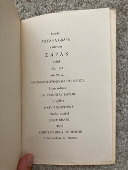 (podpis) Štefan Gráf - Zápas, 1939 - 3