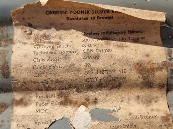 Prodám NOVY plechový radiátor vyrobený v ČSSR viz foto. - 3