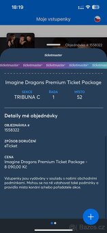 IMAGINE DRAGONS: LOOM World Tour Vstupenky VIP - 3