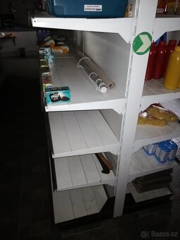 Prodej regálů,ledničky + chladící lednička - 3