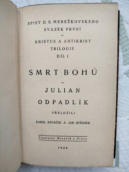 D. S. Merežkovskij-Julian Odpadlík,pevná vazba,výborně zacho - 3