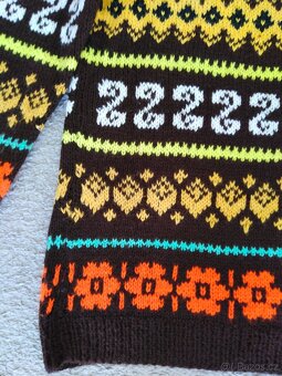 Retro svetr ručně pletený - 3