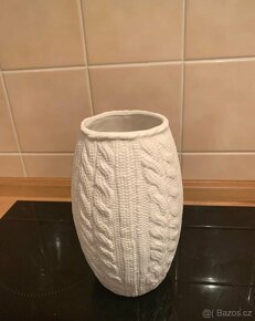 Keramický set, váza,kytka, tác a svícen - 3