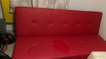 Koženková rozkládací sedačka - 3