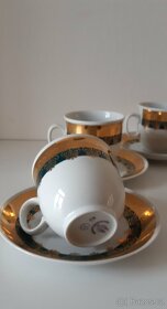 vintage zlaté porcelánové šálky - 3