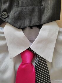 2x Dětský oblek, košile, vestička, kravata vel. 4 a 7 let - 3