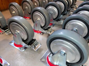 Otočná kolečka s brzdou i bez – nové, různé velikosti - 3