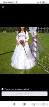 Nádherné svatební šaty (vel. 38-40) - 3
