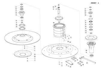 Bubnová žací lišta KUHN/VICON PZ - disk žacího bubnu - 3
