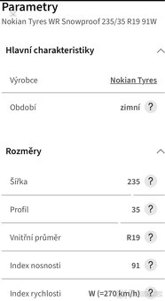 Nokian Tyres WR Snowproof 235/35 R19 91W. - 3