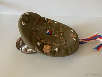 čepice brigadýrka vojenská čepice stará uniforma voják - 3
