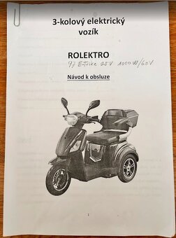Elektrická tříkolka pro seniory Rolektro E-Trike 25V - 3