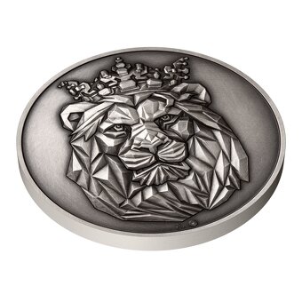 Stříbrná 1oz medaile Český lev 2024 inkusní ražba s patinou - 3