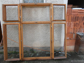 MASÍVNÍ DVOUKŘÍDLÉ DUBOVÉ OKNO 195X110 CM - 3