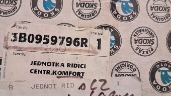 Nová komfortní jednotka VW, SEAT, ŠKODA. 3B0 959 796 - 3