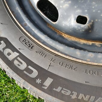 Zimní plechová kola s pneu Hankook 165/70R14 T – téměř nové, - 3