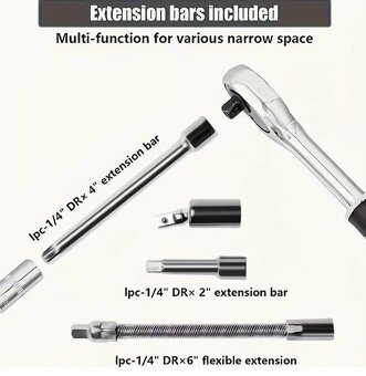 Prodám novou nepoužitou 46 dílnou sadu račňových a nástrčnýc - 3