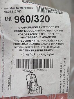 Zástěrka za přední kolo. Actros - 3