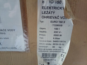 Nepoužitý elektrický bojler 150 litrů - 3