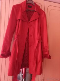 Červený dámský kabát Trenčkot zn.ORSAY - 3